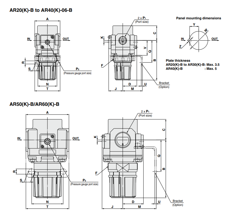 Modular Type Regulator AR30K-F03B-B