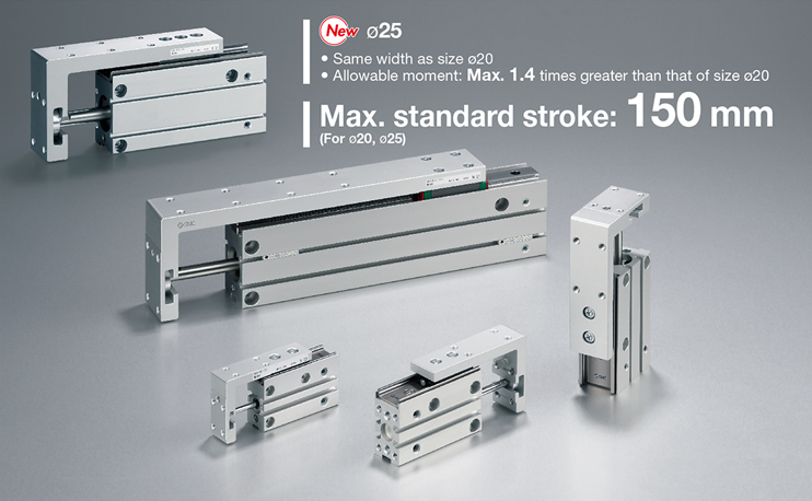 Compact Slide MXH2 Series ø6, ø10, ø16, ø20, ø25MXH2B10-20Z