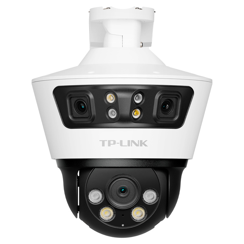 Panoramic stitching trinocular outdoor gunball linkage camera