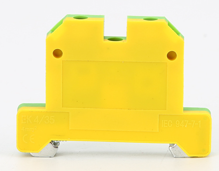 EK4 Grounding Terminals Yellow and Green Grounding Terminals Din Rail Terminals Universal Grounding Plastic Terminals